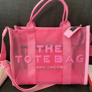Marc Jacobs Vibrant Pink Mesh Tote